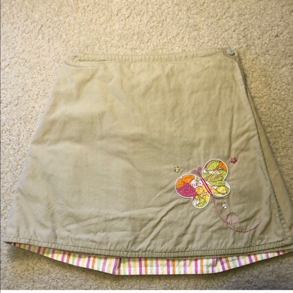EUC Gymboree khaki wrap skirt